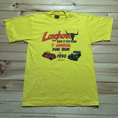 Vintage 90s Longhorn Custom Hot Rods Houston Texas Shirt Size Medium 1990