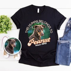 Custom Dog Photo Comfort Tee Personalized Pet Picture Shirt