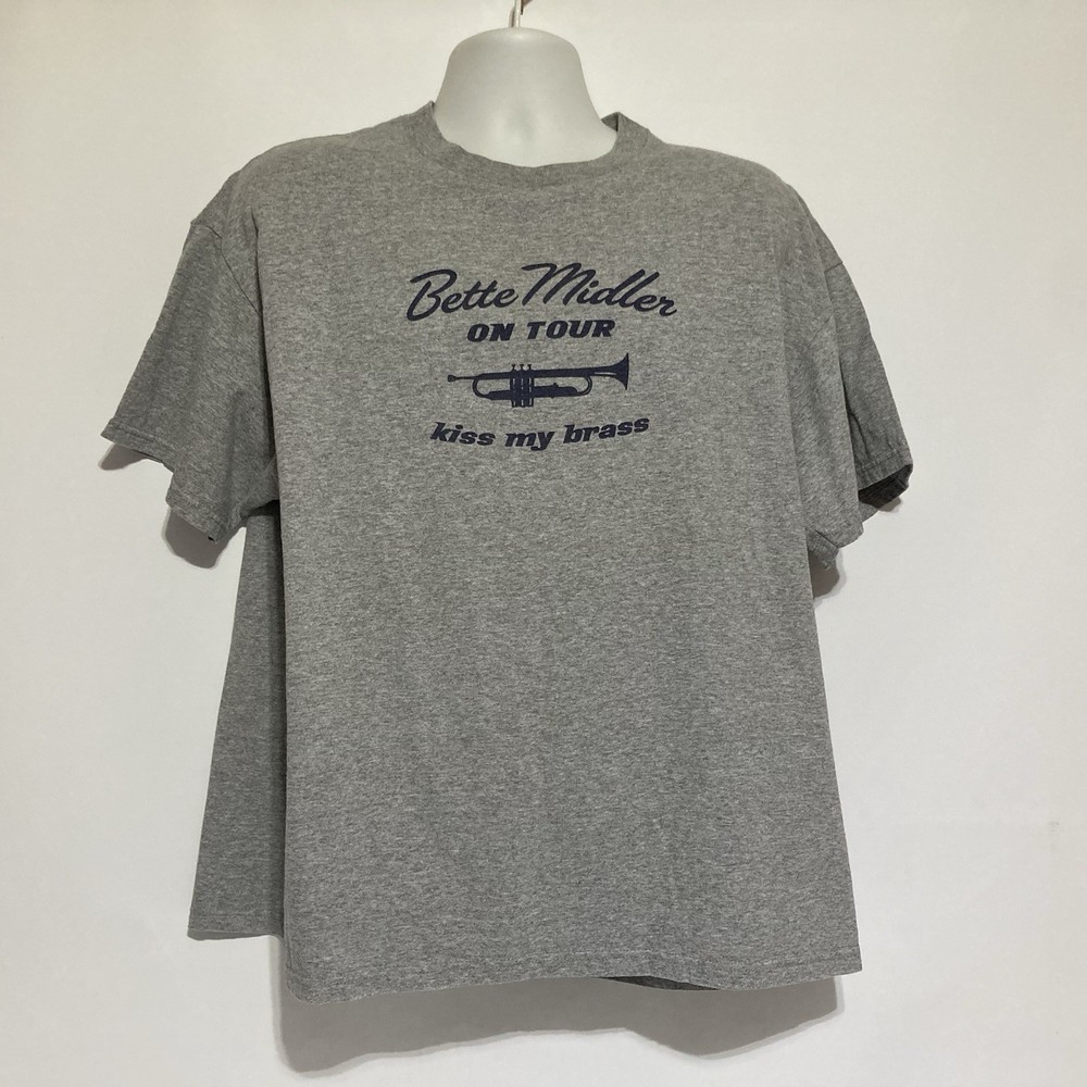 Vintage Bette Midler on Tour Kiss My Brass T-Shirt Size XL