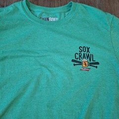 Budweiser Sox Crawl Shirt Adult Medium Green Baseball 2019 Beer Casual Mens LZ