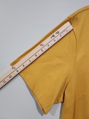Fjallraven NWT Shirt Mens L Ochre Yellow Short Sleeve 100% Organic Cotton Logo