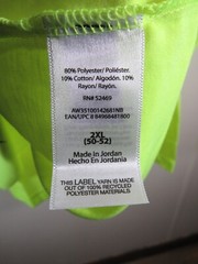 New Athletic Works Men T Shirt Size 2XL 50 52 Acid Yellow Long Sleeve