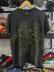Stussy x Delta Giant Robot T-Shirt Black Neon Green Size S Graphic Tee