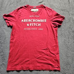 Vtg Y2K Abercrombie & Fitch Mens XXL Muscle Tee T Shirt Applique Embroidery Red