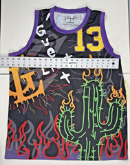RUFNEK:21 Guest List Basketball Jersey #13 Street Art Original Rufnek Free Ship!