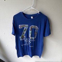 SOL’S Regent 11380 Peanuts 70 Years Snoopy Men’s Blue Graphic T-Shirt Size L