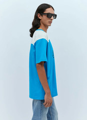 Gucci T-Shirt Men’s Oversized Blue 1921 Logo Print Cotton Jersey NWT, Size L