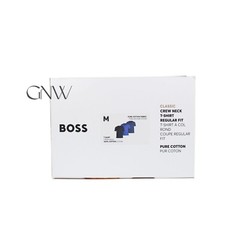 BOSS MEN CREW NECK SS LOGO T SHIRT 3 PACK ORGANIC COTTON Colour BLUES Was £45