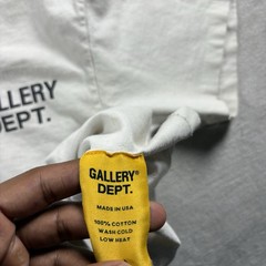 Gallery Dept Shirt Men’s S Beige Hollywood CA Double Sided Logo Streetwear #6A