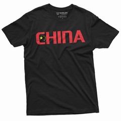 Men’s China T-shirt Chinese Flag Coat of Arms PRC People’s Republic of China Tee
