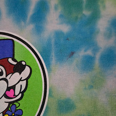 Buc-ee’s Lei’d Back Tie Dye Shirt Adult Medium Green Blue Short Sleeve (READ)