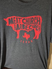 Meat Church BBQ Texas Tshirt 100% Next Level Apparel XL