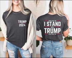 Donald Trump 45 47 MAGA We Stand Missed Me Assassination Fight S-5XL T-Shirt