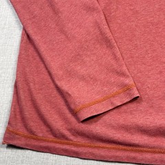 Tommy Bahama Shirt Mens XLT Red Long Sleeve Henley Contrasting Trim Button