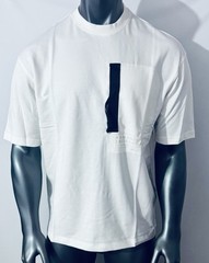 New Armani Exchange Men’s Crew Neck Zipper Short Sleeve Logo Shirt