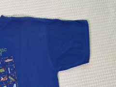 Egypt Egyptian Hieroglyphic Alphabet Embroidered Souvenir Blue T-shirt Size M