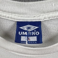 Vintage 90s Umbro Sand Soccer Shirt Mens Large White Single Stitch Distressed