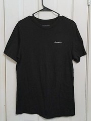 Eddie Bauer Mens Black Short Sleeve T-shirt Size L Tee 5d