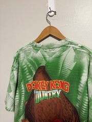 Vintage 90s Donkey Kong Country Super Nintendo All Over Print T Shirt Size Large