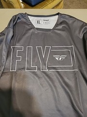 Fly Racing Jersey Mens XL Long Sleeve Motocross Kinetic White Blue Shirt