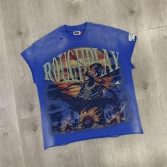 RoughPlay Beaded Washed Vintage Sleeveless T-Shirt
