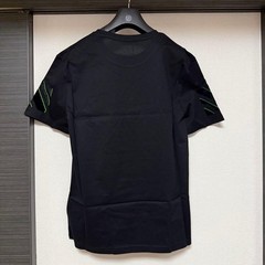 Balmain Men’s Logo T-Shirt Black Green Foil Velour