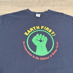 Rare VTG Patagonia Beneficial T’s Mens T-Shirt (XL) Earth First Fist Made USA B5