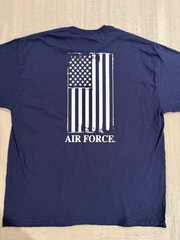 USAF US Air Force Navy Blue Double Sided T-Shirt – by MV Sport – Size XXL – NWT