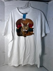 Neff Men’s Burger Cat T-Shirt White XL new With Tag