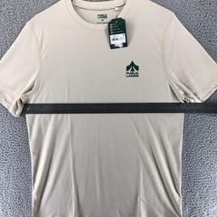 Public Lands Men’s Size M Stone Quarry HTR Retro Performance Stripe Tee Shirt