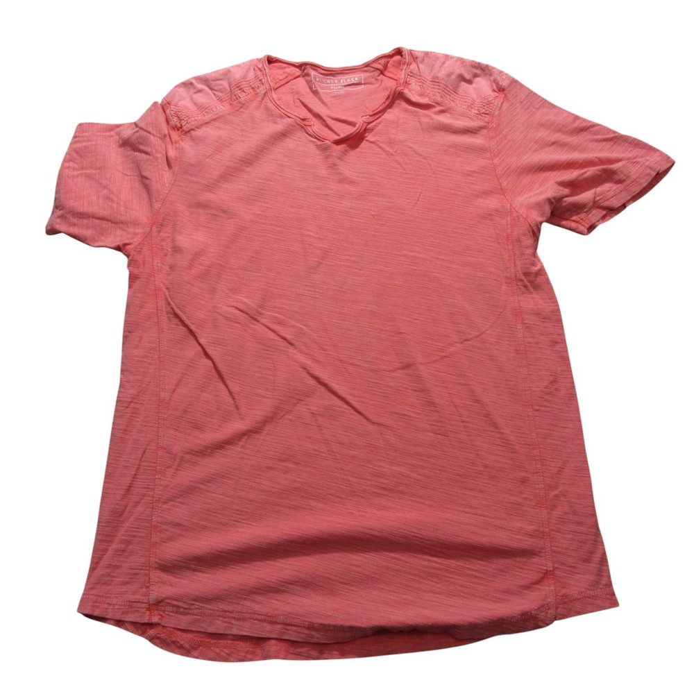Buckle Black Mens T Shirt XL Coral Pink 100% Cotton Logo Short Sleeve