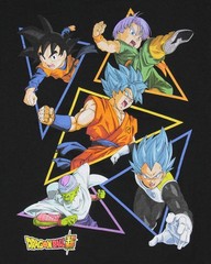 Dragon Ball Z Super Boys’ Character Triangle Design Graphic Print T-Shirt