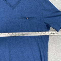 Buttercloth Shirt Mens XL Blue Lightweight Soft Stretch Pocket V Neck