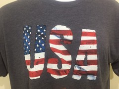 NWT Men’s Galt Signature American Shirt Charcoal Gray USA Red White Blue XXL 2XL