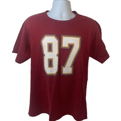 Rob Gronkowski #87 Tampa Bay Shirt Men Large Red Double Sided RN#90836 Bucs