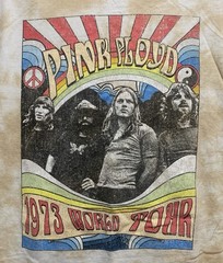 T-Shirt XL Tie Dyed “Pink Floyd 1973 World Tour” T-Shirt