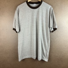 VTG 70s JCPenney Two-Tone Sandy Brown Ringer Tee Large