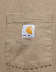 Carhartt Men’s Normal Fit Heavyweight Short-Sleeve Pocket T-Shirt Tan Khaki