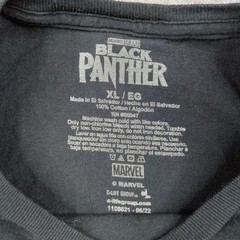 Black Panther Shirt Mens XL Marvel Graphic Tee Movie Wakanda Forever TChalla