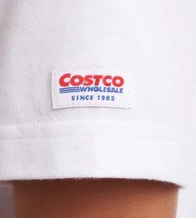 Costco Wholesale Unisex Logo Tee Black Withe Kirkland