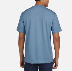 Lands’ End Men’s Classic Fit 4-Way Stretch Tee, Blue, X-Large