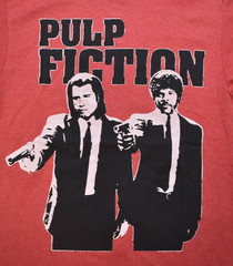 Pulp Fiction Vincent And Jules Mens Red Heather Shirt NWT Large