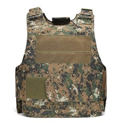 Body Bulletproof Vest Front Back Plates Armor Tactical Jacket Guard Security Kit
