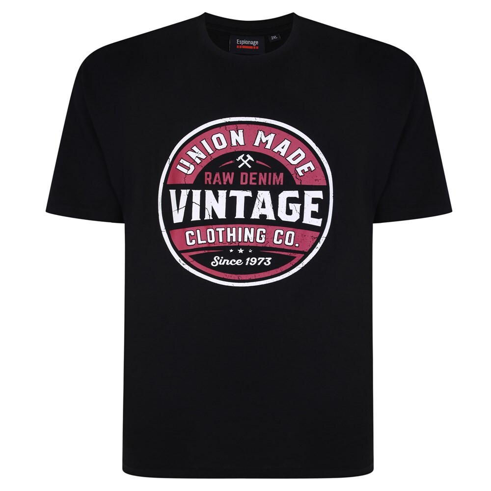 ESPIONAGE T365 BLACK VINTAGE TEE SHIRT 2XL3XL 4XL5XL6XL7XL8XL