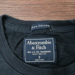 Abercrombie & Fitch Applique Logo T-shirt Blue & White Logo Size Small