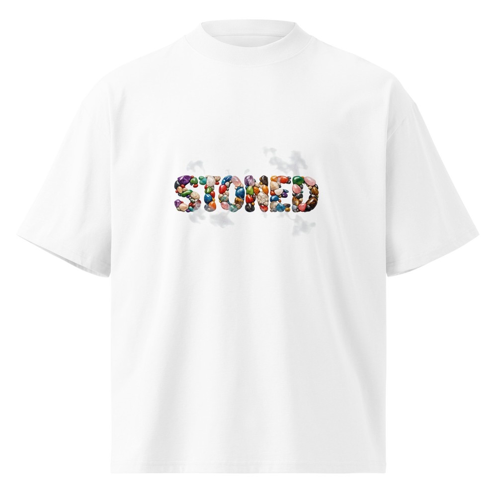 “Stoned” Unisex organic oversized high neck t-shirt