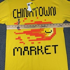 Chinatown Market T-Shirt Smiley Original Size Medium Yellow Fireball Crew Neck
