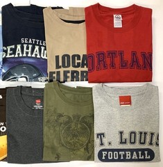 Graphic T-shirt Lot Of 12 Shirts 3 Small • 3 Medium • 3 large • 3 XL Bargain! a