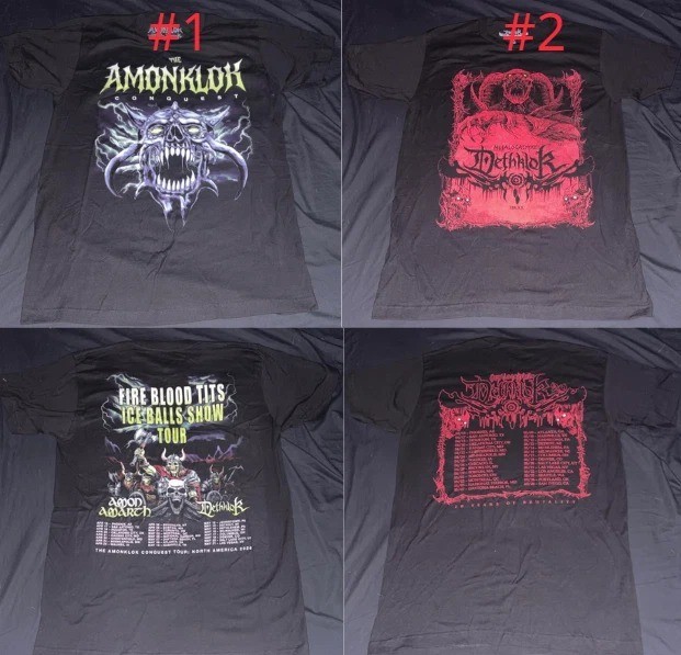 Dethklok Amon Amarth Shirt Amonklok Conquest Metalocalypse Tour Shirts Reprint