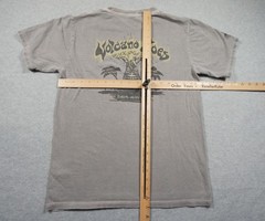 Crazy Shirt Mens Small Gray Hawaiian Volcano Joes Crazy Shirt Tee Adult Casual